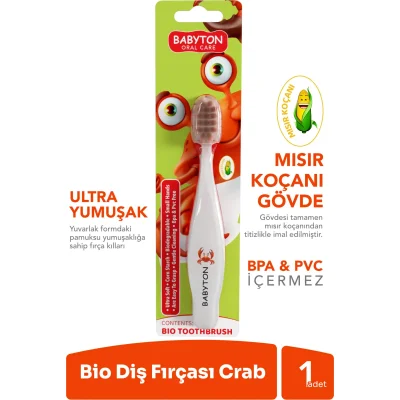 Babyton Bio Ultra Yumuşak Çocuk Diş Fırçası Yengeç