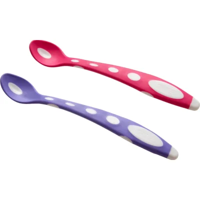 BabyJem Silikon Mama Kaşığı, Pembe, Mor