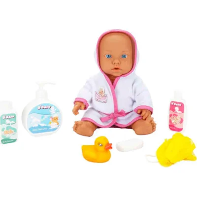 Sunman Bebelou Banyo Zamanı Bebek Seti, 35 cm