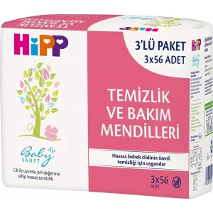 Hipp Temizlik ve Bakım Mendili, 56 Yaprak, 3'lü