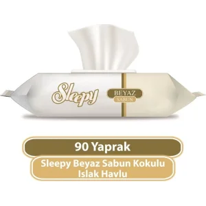 Sleepy Beyaz Sabun Kokulu Islak Havlu Mendil, 90 Adet