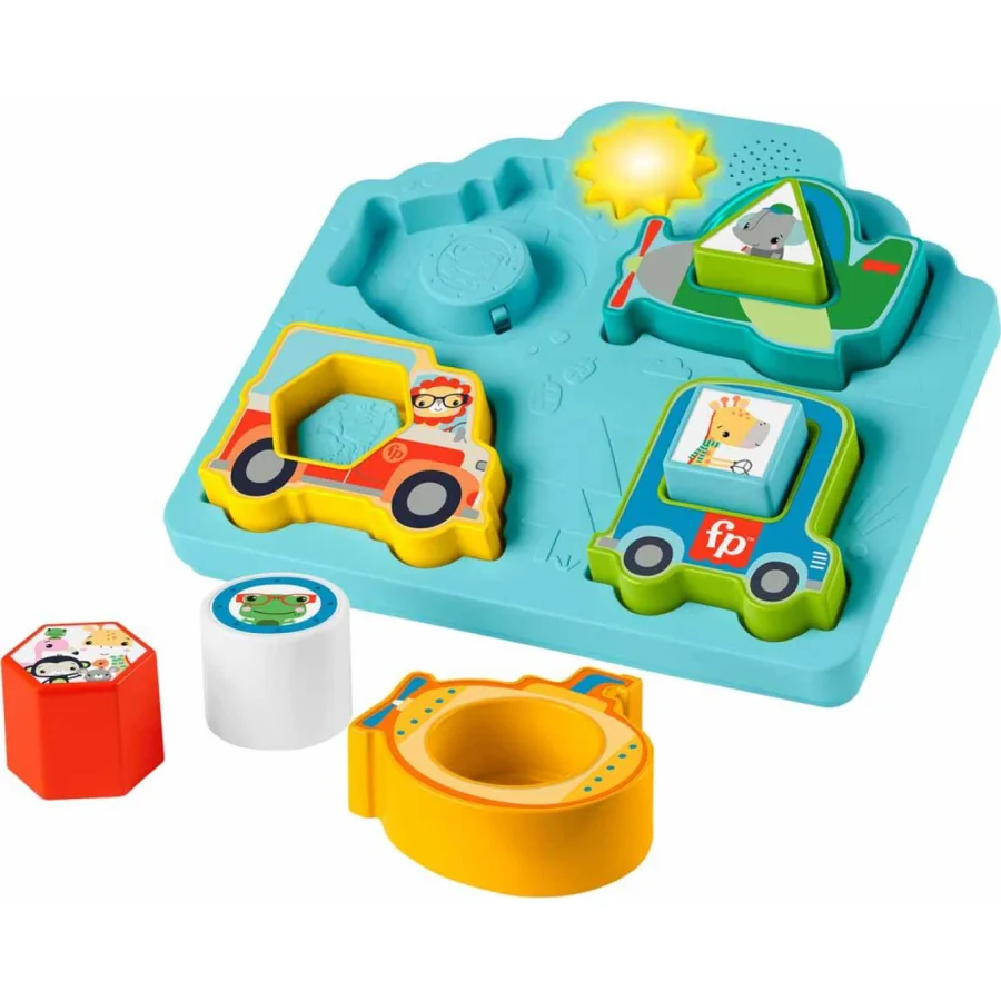 Fisher Price Sesli ve Işıklı Arabalar Puzzle