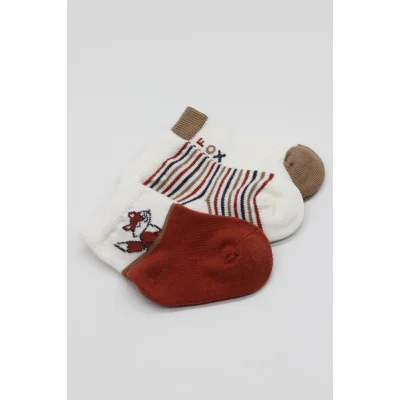 Bistyle 3'Lü Penye Soket Çorap 10109 Kiremit