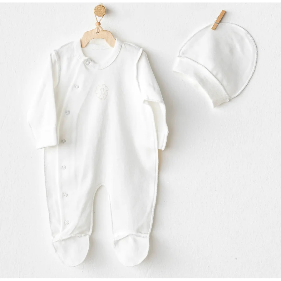 Andywawa Organik Premature Line Tulum Takım, Ekru