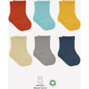 Bistyle Mix Penye Soket Çorap 6'Lı BS10101M Kiremit