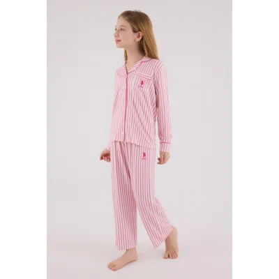 U.S. Polo Assn Gömlek Pijama US2326-4 Fuşya