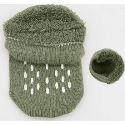 Bistyle Altı Havlu Sneakers Kaymaz Çorap, 2'li, Nil, Bej