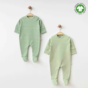 Eslenza Baby Organik 2'li Tulum 0048 Yeşil