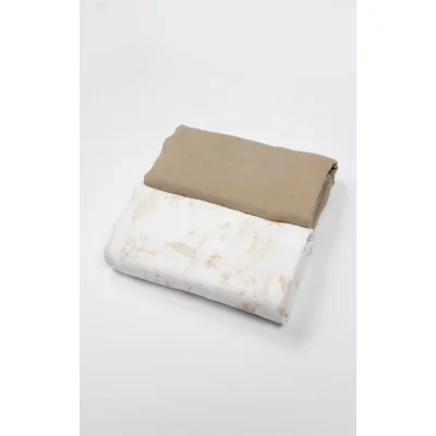 Bistyle 2li Müslin Battaniye Hello Zoo Kutulu 70142 75x75cm Beyaz