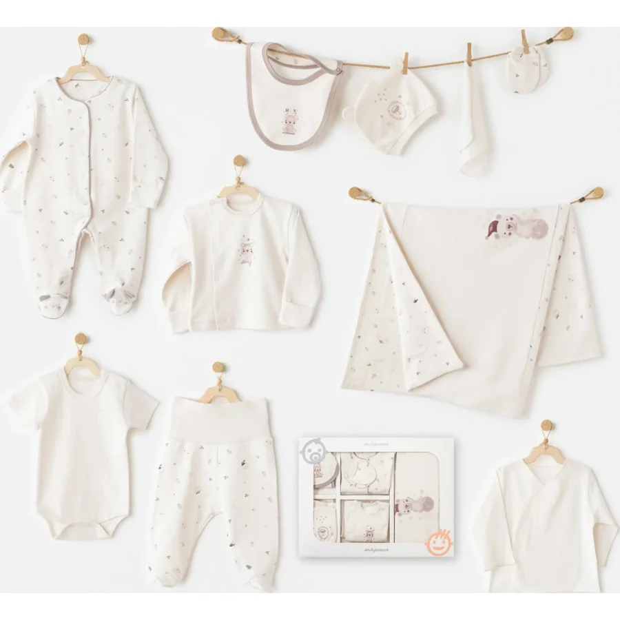 Andywawa My 1 St Wardrobe Hastane Çıkışı, 10'lu, Ekru