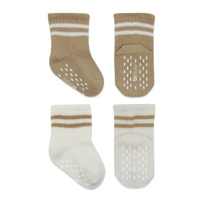 Bistyle Çemberli Kaymaz Soket Çorap, 2'li, Bej-Ekru, Ekru
