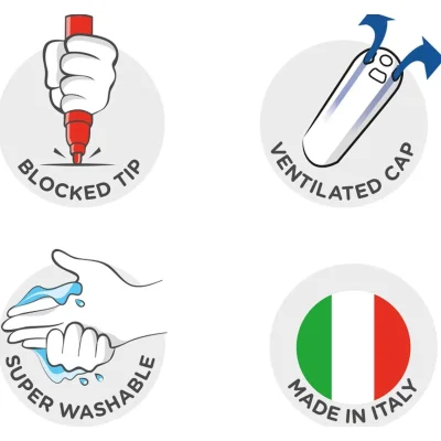 Carioca Pastel Süper Yıkanabilir Keçeli Kalem, 8'li