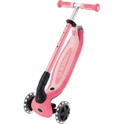 Globber Go Up Baby 360 Scooter, Işıklı, Koyu Pastel Pembe