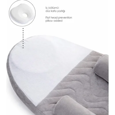 BabyJem Kiraz Çekirdekli Antikolik Uyku Yastığı, Beyaz