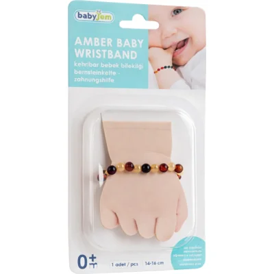 BabyJem Kehribar Bebek Bilekliği, Koyu Bal