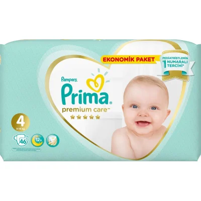 Prima Premium Care Bebek Bezi, 4 Beden, 46 Adet