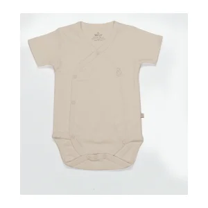 Bistyle Organik Natural Basic Style Yarım Kol Kruvaze Badi, Bej