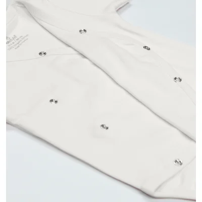 Bistyle Organik Natural Basic Style Kruvaze Yarım Kol Body, Ekru