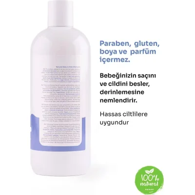 Babyton Göz Yakmayan Doğal Bebek ve Çocuk Şampuanı, 400 ml