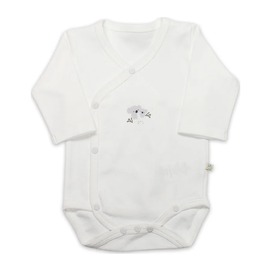 Bistyle Little Koala Uzun Kol Kruvaze Badi, Gri