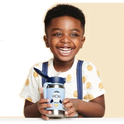 Skip Hop Pipetli Paslanmaz Çelik Suluk, 350 ml, Roket