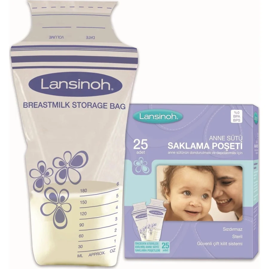 Lansinoh Anne Sütü Saklama Poşeti, 25 Adet