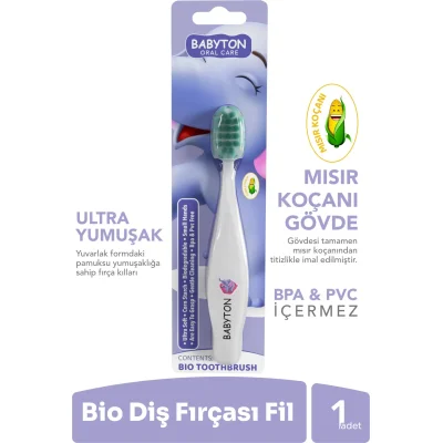 Babyton Bio Ultra Yumuşak Çocuk Diş Fırçası Fil