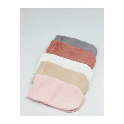 Bistyle Penye Soket Kutulu Basic Çorap, 5'li, Pudra