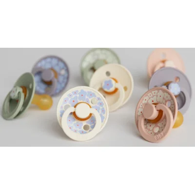 Bibs Studio Colour Jasmine Field Kauçuk Emzik 0-6 Ay Fossil, Gri