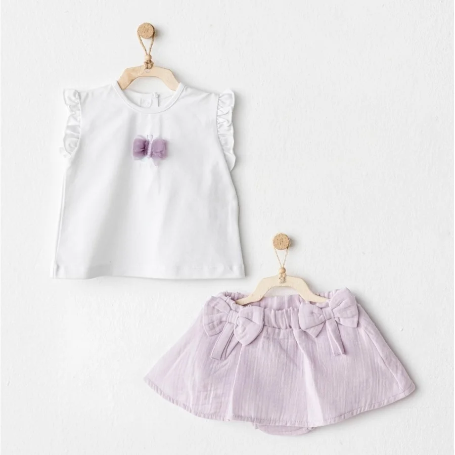 Andywawa Magical Butterlfy Bebek Takım, Lila, 2'li