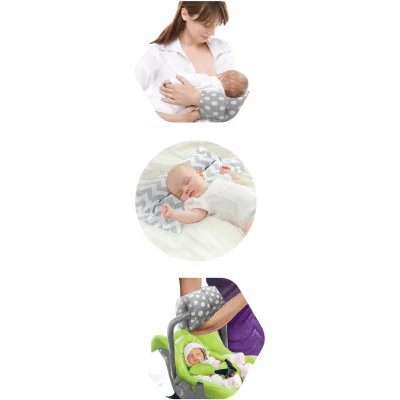 BabyJem Çok Amaçlı Emzirme Yastığı, Gri, Zigzag