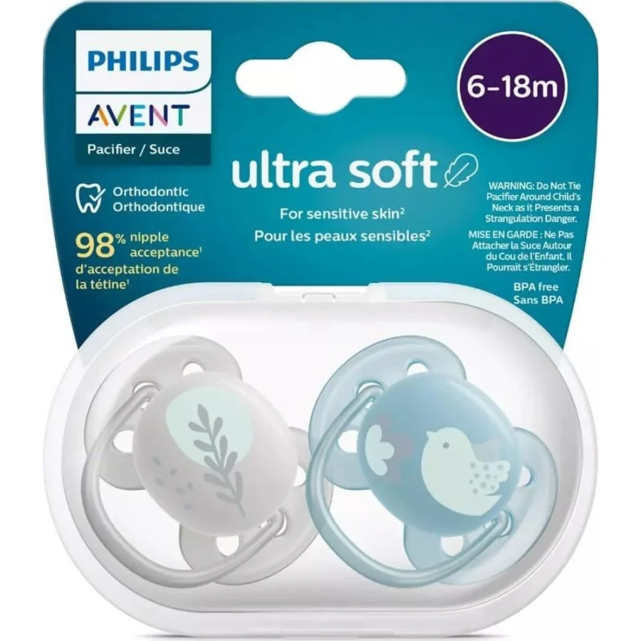 Philips Avent Ultra Yumuşak Emzik, 6-18 Ay, Erkek