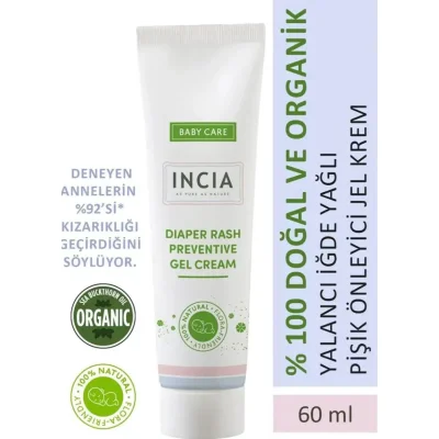 İncia Doğal Pişik Önleyici Jel Krem, 60 ml