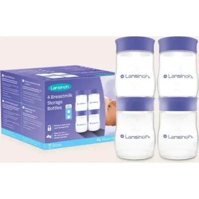 Lansinoh Anne Sütü Saklama Şişesi, 4'lü