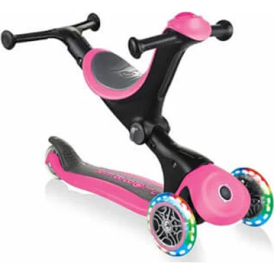 Globber Go Up Deluxe Scooter, Işıklı, Pembe