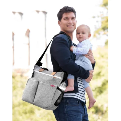 Skip Hop Duo Orjinal Çanta, Gri, Melanj