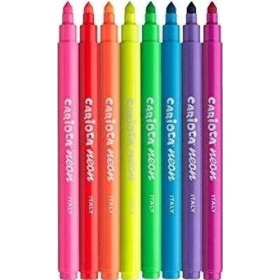 Carioca Fosforlu Yıkanabilir Keçeli Boya Kalemi, 8'li