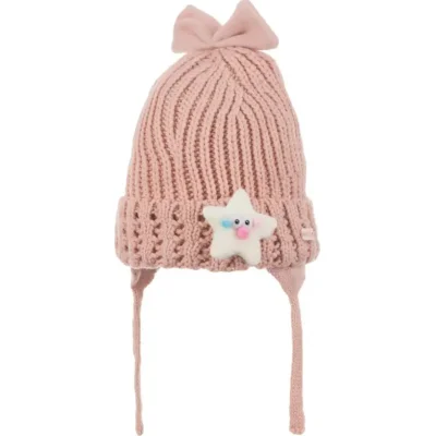 Kitti Çocuk Kız Kulaklı Bere, 4-8 Yaş, Pembe