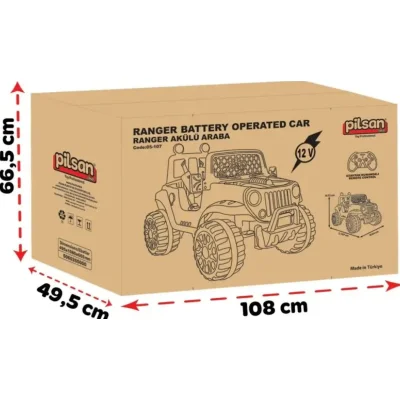 Pilsan Ranger Uzaktan Kumandalı Akülü Araba, 12 V, Metalik Mavi