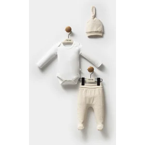 Moi Noi Şapkalı Badi Pantolon Takım MNB5314 Bej