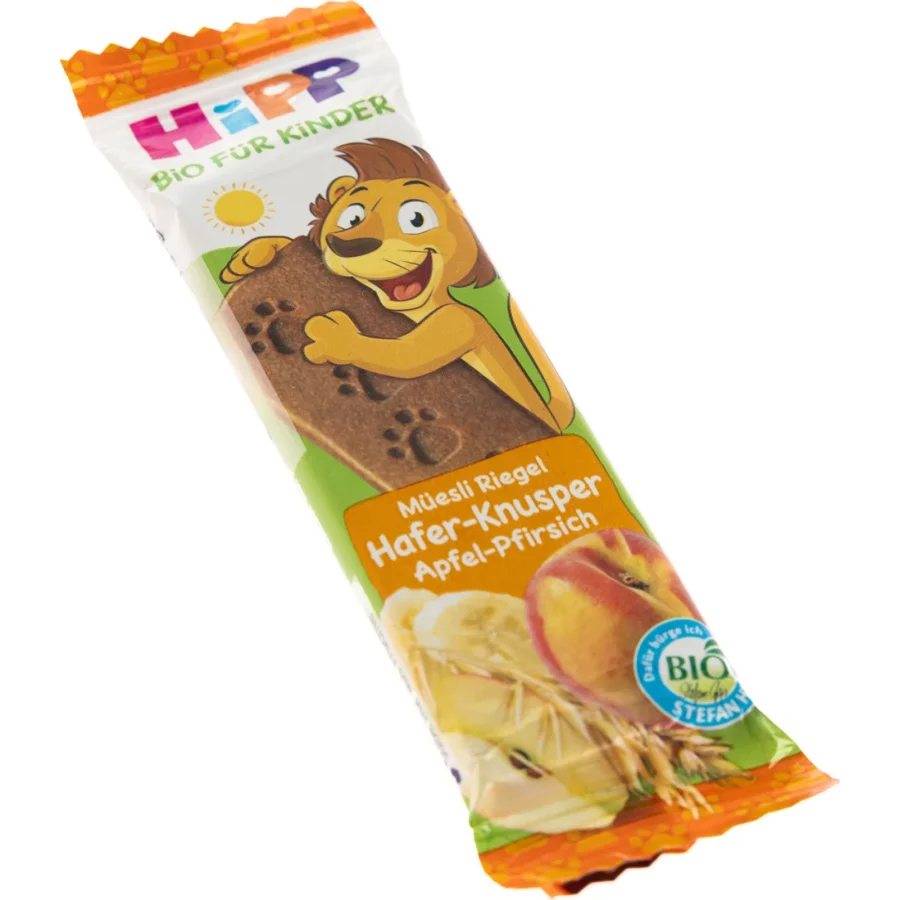 Hipp Organik Şeftali ve Elmalı Meyve Barı, 20 g