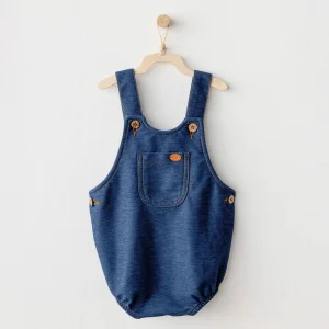 Andywawa AC25931 Romper Casual Bebek Tulum İndigo