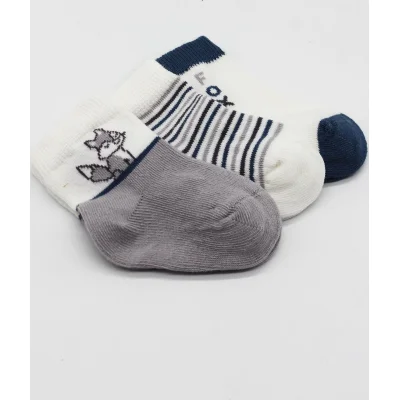 Bistyle Penye Soket Çorap, 3'lü, Gri