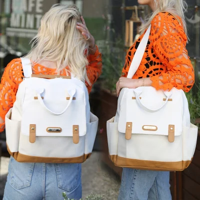 M&Y Holifera Deri Anne Bebek Bakım Sırt Çantası 7260 Krem