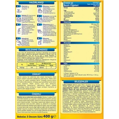 Bebelac 3 Devam Sütü, 400 g