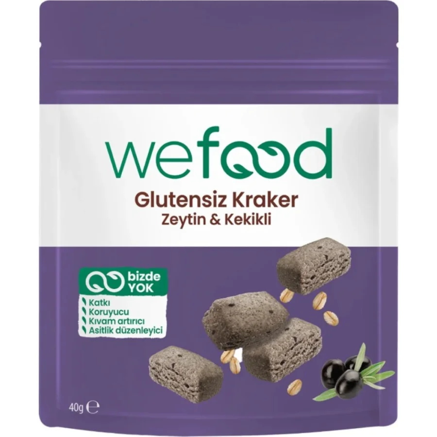 Wefood Zeytinli Kekikli Kraker, 40 g