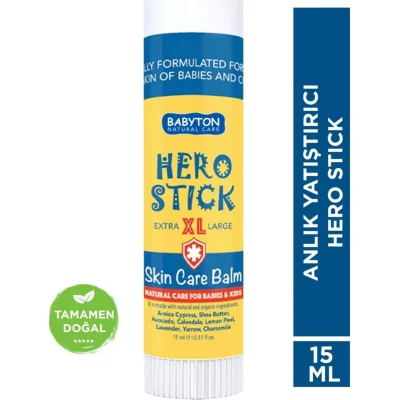 Babyton Anlık Yatıştırıcı Doğal Hero Stick XL, 15 ml