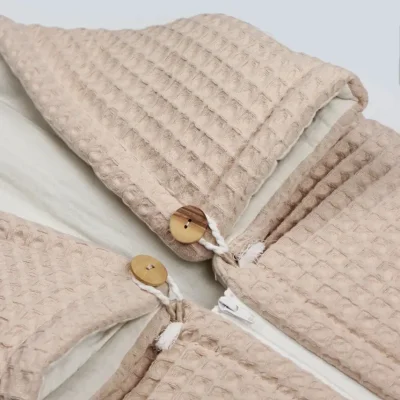 Bistyle Fermuarlı Natural Life Pike Battaniye Boy, Bej