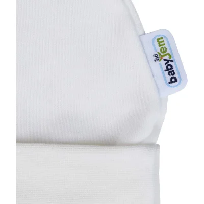 BabyJem Yenidoğan Bebe Şapka, Beyaz