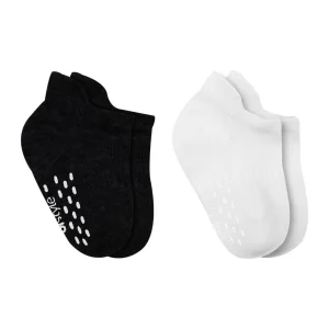 Bistyle Sneakers Kaymaz Basic Penye Çorap, 2'li, Siyah, Ekru